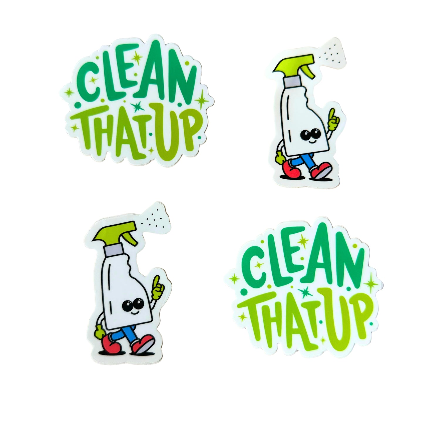 Clean That Up Branded Sticker 4-Pack