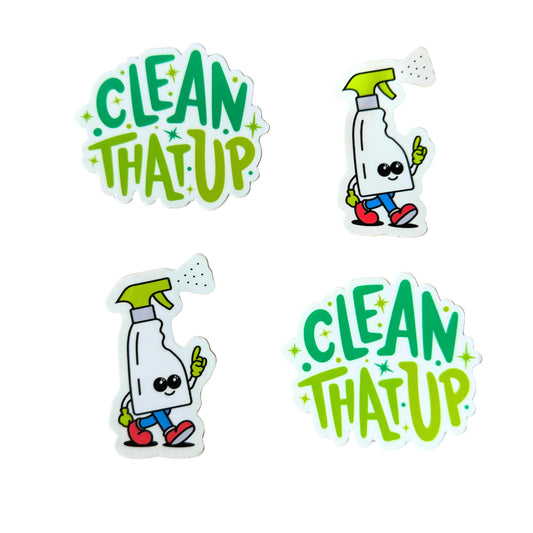 Clean That Up Branded Sticker 4-Pack